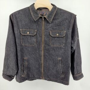 Duke Haband XXL Denim Jacket Full Zip Western Aztec Lined Workwear Coat